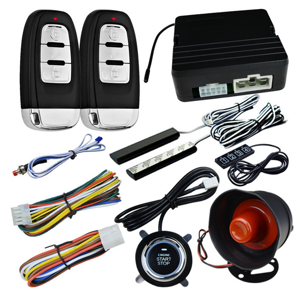 Car PKE Keyless burglar alarm system Smart button Starter 